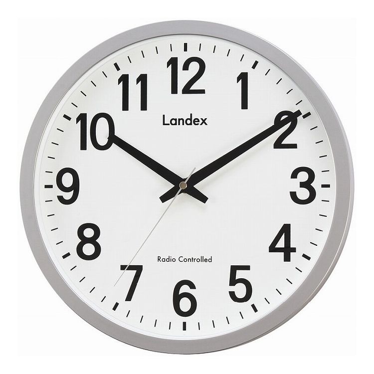 ランデックス 電波掛時計 ウォールサイド YW9177SV(代引不可)【送料無料】