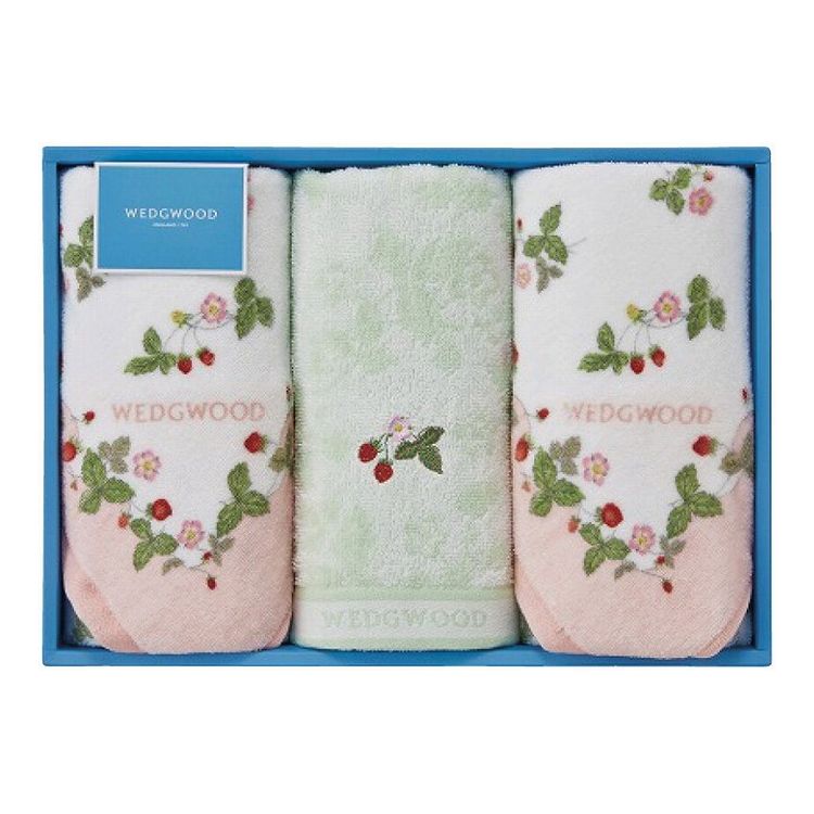 ウェッジウッド ワイルドストロベリー フェイスタオル3P ピンク TT84305646P(代引不可)【送料無料】
