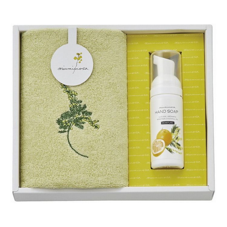 ミアミモザ 今治ハンドタオル&ハンドソープ クリーム MMC10251C(代引不可)【送料無料】