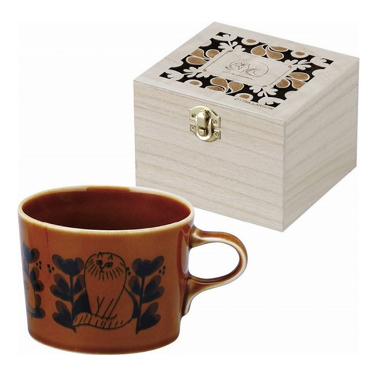 リサ・ラーソン マグ(木箱入) ブラウン LL163-11H(代引不可)【送料無料】