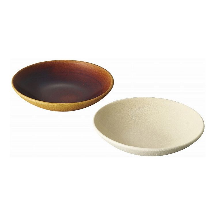 信楽焼 Deepbreath 6インチ ボウル ペア ホワイト・キャラメル DB-8pWC(代引不可)【送料無料】