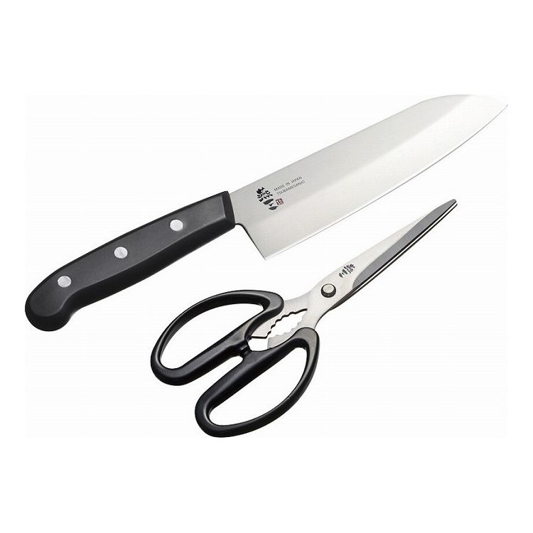 燕三 三徳包丁&キッチンハサミ EM-069(代引不可)【送料無料】