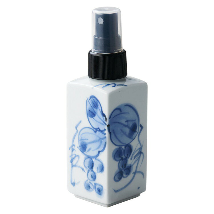 染付黒キャップミストスプレー醤油差し 角型 有田焼 和陶器(代引不可)【送料無料】