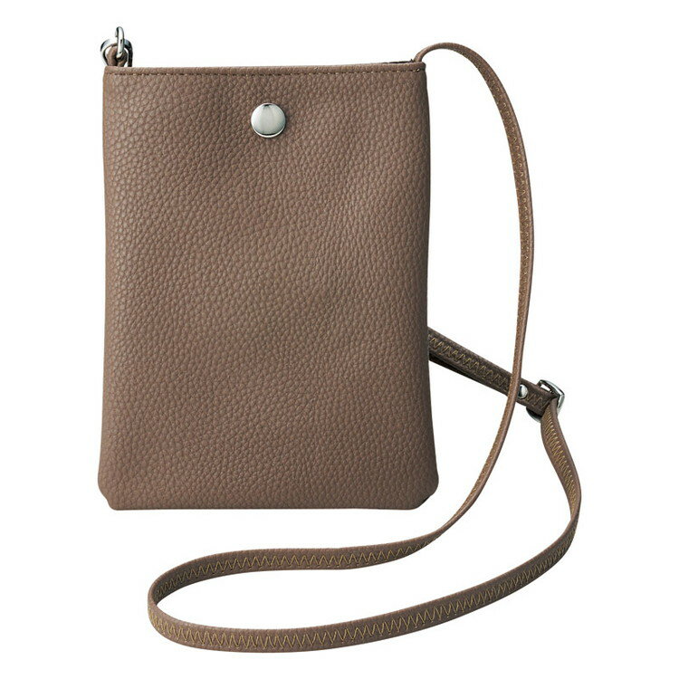 必要最低限のものが収納できるスマホポシェット。縦16cm、横8cm、厚さ1cm程度までのスマートフォンに対応。マグネット開閉式。ショルダーストラップ着脱不可（長さ調節可）。合成皮革18×12.5×1.5cm【代引きについて】こちらの商品は、代引きでの出荷は受け付けておりません。【送料について】北海道、沖縄、離島は送料を頂きます。