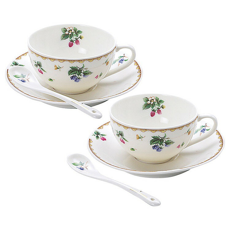 フルーツハーモニーペア碗皿 洋陶器 208-2(代引不可)【送料無料】