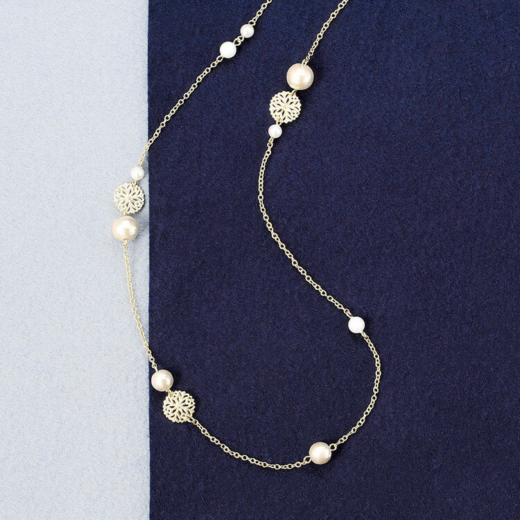 Cotton Pearl Fashion Necklace, Jewelry CT0014 (Cash on Delivery Not Available) [Free Shipping]