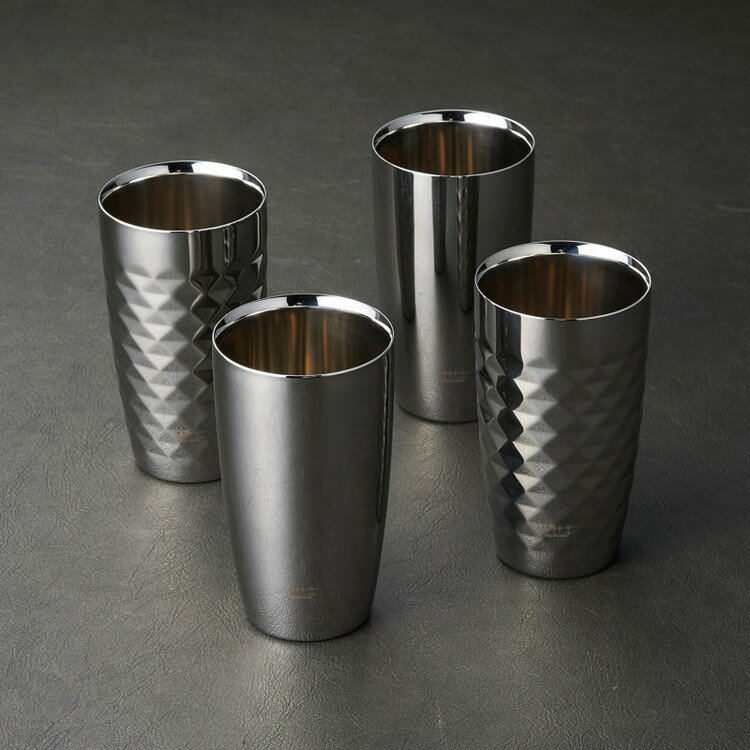 二重タンブラー4pcsセット 磨き屋シンジケート 金属食器 7041109(代引不可)【送料無料】