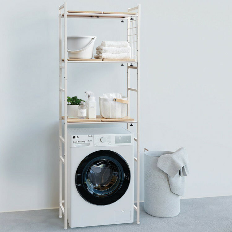 伸縮式ランドリーラック 収納用品 RS-100WH(代引不可)【送料無料】 2