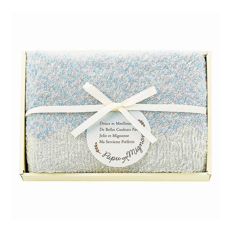 フェイスタオル Pupu Mignon(ププ・ミニョン) ブルー PM4310 PI/BL/GR/YE ギフト プレゼント(代引不可)