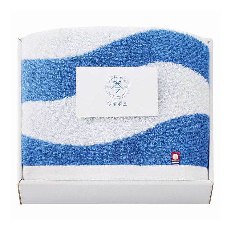 Towel - フェイスタオル 今治名工 今治 ブルー I-77204/2/3 ギフト プレゼント(代引不可)