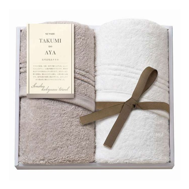 タオルの産地、大阪・泉州で織り上げられ、ふっくらとしたボリューム感が特徴のタオルです。厚みのあるタオル生地はふんわり柔らか。触れるたびに心躍る、上質な使い心地です。泉州伝統の後晒し製法で作られ、おろしたてから吸水性に優れたタオルに仕上げました。日本製【セット内容】-サイズ：34×83cm重量/容量：-箱サイズ：23×25×4cm材質：綿100%【代引きについて】こちらの商品は、代引きでの出荷は受け付けておりません。【送料について】北海道、沖縄、離島は送料を頂きます。