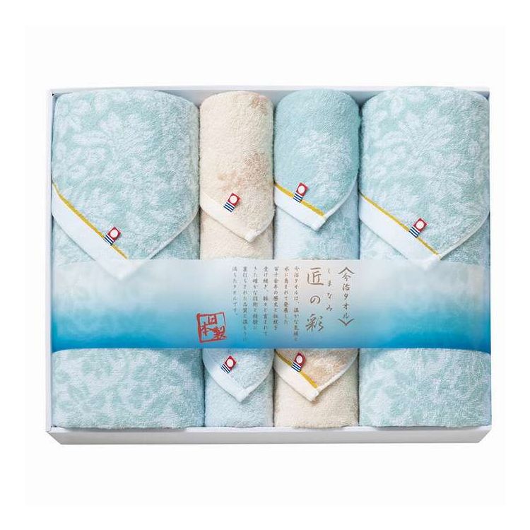 しまなみの海と自然を思わせる鮮やかな色彩。今治の豊富な軟水で晒や染めを行うことで生まれる繊細で柔らかな風合いと、しまなみの海と自然を表したような美しい色合いが魅力のタオルです。日本製【セット内容】セット内容/バスタオル（60×120cm）・フェイスタオル（34×75cm）・ウォッシュタオル（34×35cm）×各2サイズ：-重量/容量：-箱サイズ：35×45×5cm材質：綿100%【代引きについて】こちらの商品は、代引きでの出荷は受け付けておりません。【送料について】北海道、沖縄、離島は送料を頂きます。