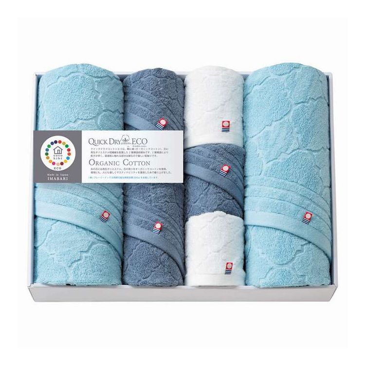タオルセット クイックドライコットンエコ cocohibi QD-0101 ギフト プレゼント(代引不可)【送料無料】