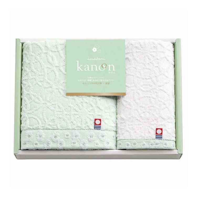 白くやさしい花を咲かせるカスミソウに心からのありがとうを込めて贈ります。タオルにふんわり花咲くカスミソウの花言葉は感謝。可憐なカスミソウに心からの感謝を込めて。日本製今治マーク（第2019-1524号）【セット内容】-サイズ：フェイスタオル...