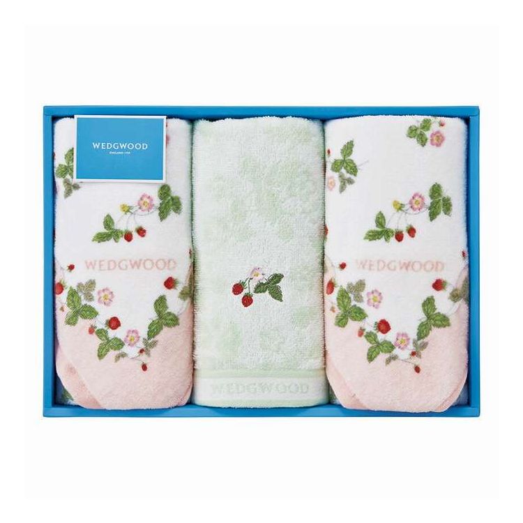 フェイスタオル3P ワイルドストロベリー ウェッジウッド ピンク TT84305646P/G ギフト プレゼント(代引不可)【送料無料】