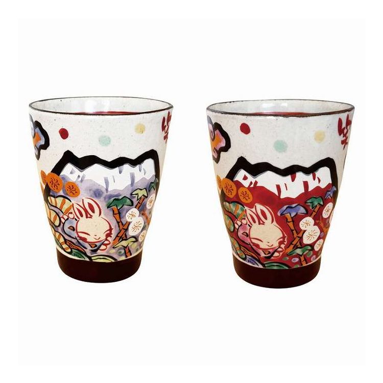 ゴブレットペア 富士日記 夕立窯 YK256 ギフト プレゼント(代引不可)【送料無料】