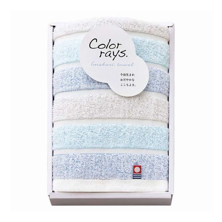 Face Towel - フェイスタオル カラーレイズ 今治 ブルー C-20101/2 ギフト プレゼント(代引不可)