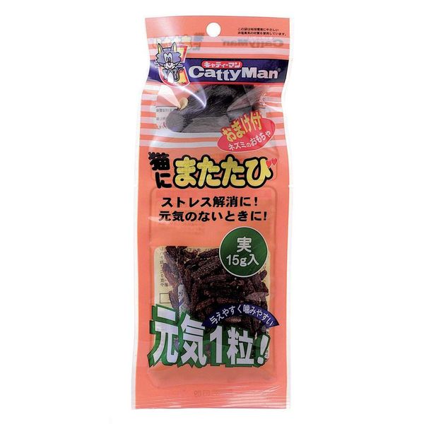 【商品詳細】ストレス解消に、元気のない時にネズミのおまけ付き。対象：猫・乾燥させたまたたびの実をそのままパック。与えやすくて、噛みやすい。・おもちゃとしてそのまま与えることができる。・猫の気分をリフレッシュするまたたび。・ネズミのおもちゃのおまけつき。【分類】猫用品　またたび【商品サイズ】W90×H225×D15mm【完成サイズ】20×5×5【材質】またたびの実、(ネズミ：ウサギ毛、ポリエチレン、ポリプロピレン、ポリエステル)【原産国または製造地】中国【諸注意】・用途、及び対象を必ずお守りください。・商品パッケージの「取扱説明書」等の記載事項を必ずお読みください。【送料について】北海道、沖縄、離島は送料を頂きます。