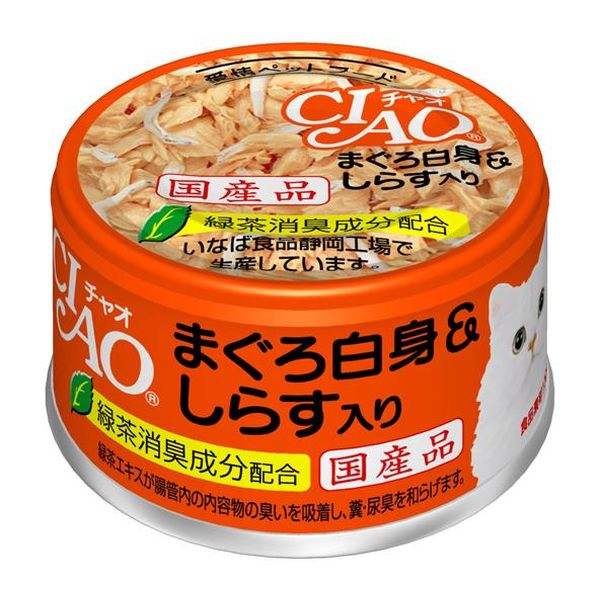 Premium - いなばペットフード チャオ まぐろ白身しらす 85g A-02