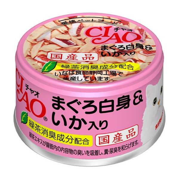 Natural - いなばペットフード チャオ まぐろ白身いか入85g A-03