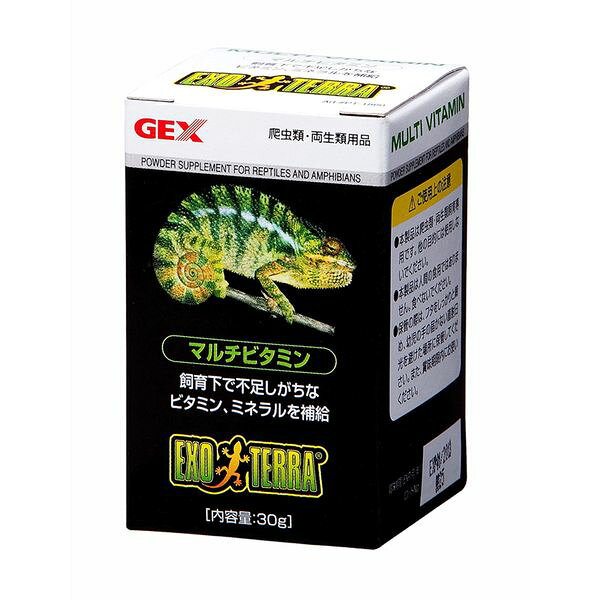 【商品詳細】エサに混ぜたり、エサの昆虫の体に付着させて与えます。不足しがちなビタミンやミネラルなど10種類以上を含有したパウダー。【分類】爬虫類用品【原材料】乾燥海草ミール、ドライイースト、カキガラ、ブドウ糖、βカロチン、メナジオン重亜硫酸ナトリウム複合体、ビオチン、イノシトール、塩化コリン、塩化カリウム、塩、リン酸カルシウム、酸化マンガン、フマル酸第一鉄、硫酸カルシウム、酸化亜鉛、硫酸銅、ヨウ素酸カリウム【原産国または製造地】台湾【諸注意】●本製品は、爬虫類・両生類飼育専用です。他の目的には使用しないでください。●本製品は人間の食用ではありません。食べないでください。●保管の際は、フタをしっかりと締め、幼児の手の届かない直射日光を避けた場所に保管してください。また、賞味期限内にお使いください。【送料について】北海道、沖縄、離島は送料を頂きます。