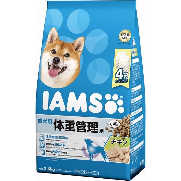 マースジャパンリミテッド アイムス イヌ体重管理チキン小粒2.6kg【送料無料】
ITEMPRICE