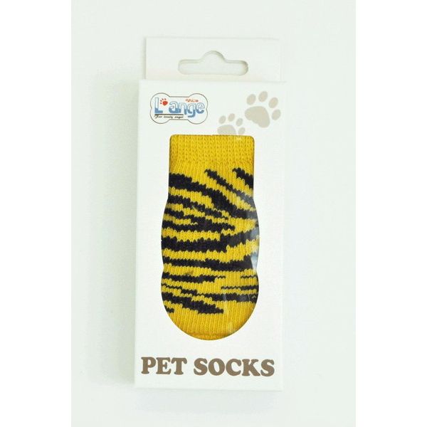アライブ ペットソックス4足 タイガー M