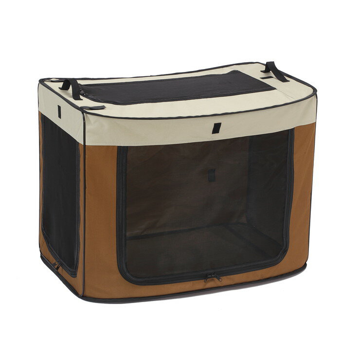 マルカン DP-683どこでもワンタッチケージMブラウン ペット用品【送料無料】のサムネイル