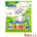 【6個セット】 猫砂 紙砂 ユニチャーム デオサンド 香りで消臭する紙砂 ナチュラルグリーンの香り 5Lx6 30L 固まる 崩れにくい 消臭 強力消臭 猫トイ...