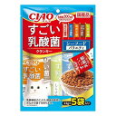 【商品説明】・乳酸菌300億個配合(1袋あたり)で、健康維持しお腹の調子を保ちます。・約1食分をいつでも与えられ、持ち運びにも便利。・緑茶消臭成分配合で、腸管内の内容物の臭いを吸着し、糞尿臭を和らげます。【商品詳細】・原材料穀類(とうもろこし、小麦粉、パン粉等)、魚介類(フィッシュミール、フィッシュエキス、フィッシュパウダー、まぐろ節パウダー、かつお節パウダー、ほたてエキスパウダー、鰹本枯節パウダー、しらすパウダー)、ミートミール、動物性油脂、豆類(脱脂大豆等)、ビール酵母、タンパク加水分解物、酵母細胞壁、殺菌乳酸菌、植物発酵抽出物、ミネラル類(カルシウム、リン、カリウム、鉄、亜鉛、銅、ヨウ素)、ビタミン類(A、D、E、K、B1、B2、B6、葉酸、コリン)、アミノ酸類(メチオニン、タウリン)、pH調整剤・賞味期限別途パッケージに記載・保存方法別途パッケージに記載・メーカー名いなばペットフード・原産国または製造地日本【送料について】北海道、沖縄、離島は送料を頂きます。