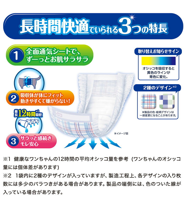 リコメン堂生活館の【2個セット】 ユニチャーム マナーウェア 長時間 快適オムツ 男の子用 SSSサイズ 46枚 ペット用 オムツ おむつ 紙おむつ 子犬用 超小型犬用 小型犬用 犬用 老犬 介護 しつけ お出かけ【送料無料】｜アングル2