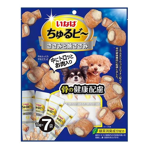 樂天商城 - いなばペットフード いなば ちゅるビ~ ささみと焼ささみ 骨の健康に配慮 10g×7袋