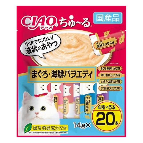 樂天商城 - いなばペットフード CIAO ちゅ~る まぐろ・海鮮バラエティ 14g×20本入