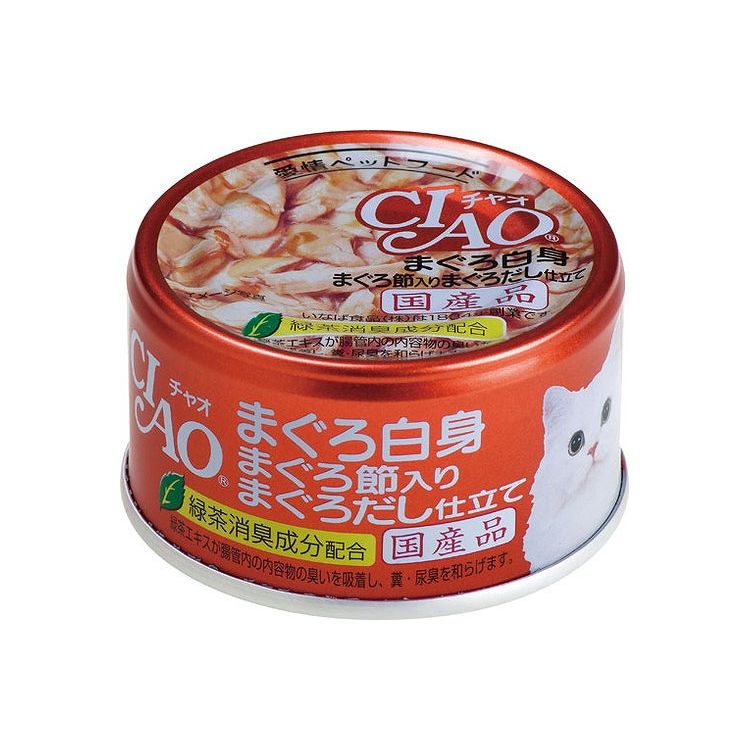 【24個セット】 CIAO まぐろ白身 まぐろ節入り まぐろだし仕立て 85g x24【送料無料】