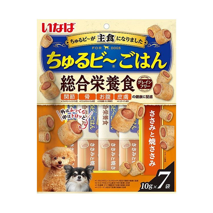Mature Dog - 【2個セット】 いなば ちゅるビ~ごはん ささみと焼ささみ 10g×7袋 x2