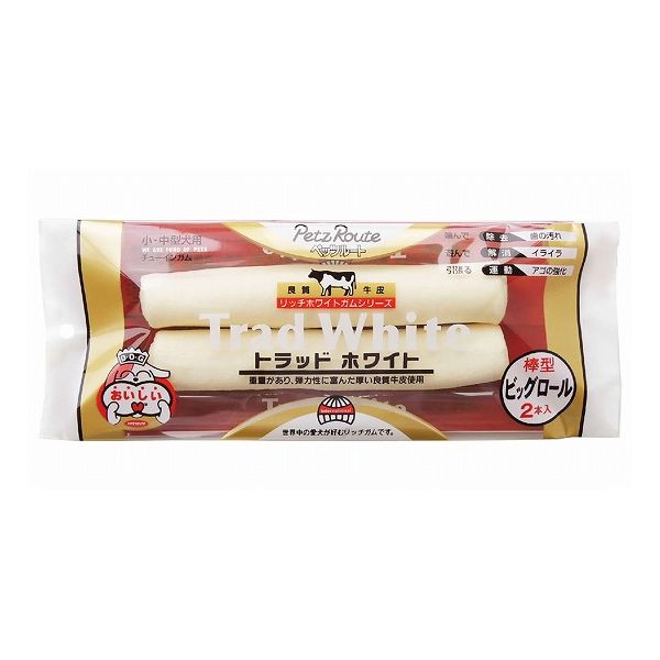 【3個セット】 ペッツルート トラッドホワイトガム 棒型ビッグロール 2本 x3【送料無料】