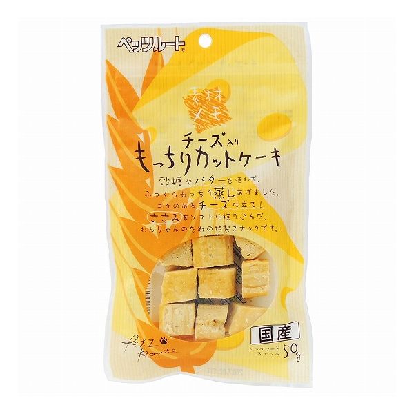 【12個セット】 ペッツルート 素材メモ チーズ入り もっちりカットケーキ 50g x12【送料無料】