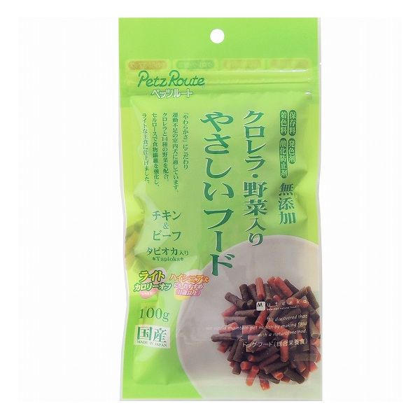 【3個セット】 ペッツルート クロレラ・野菜入り やさしいフード ライト 100g x3