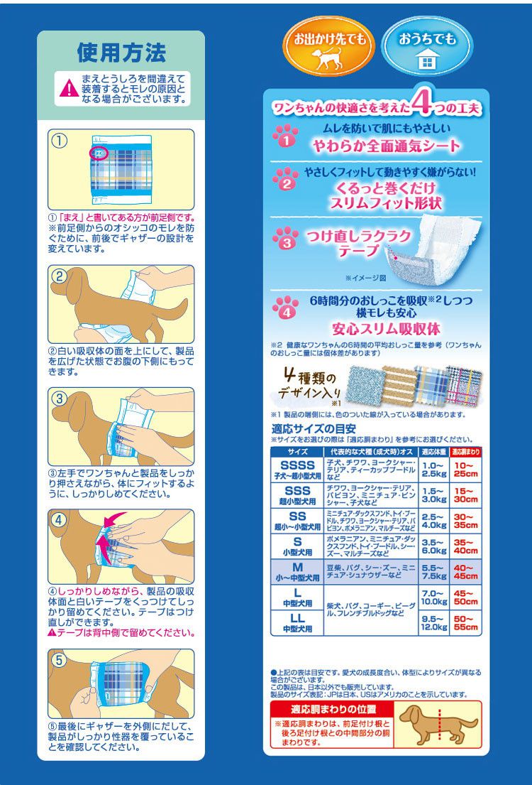 ユニチャーム マナーウェア 男の子用 Mサイズ 4種のデザインパック 4枚 2