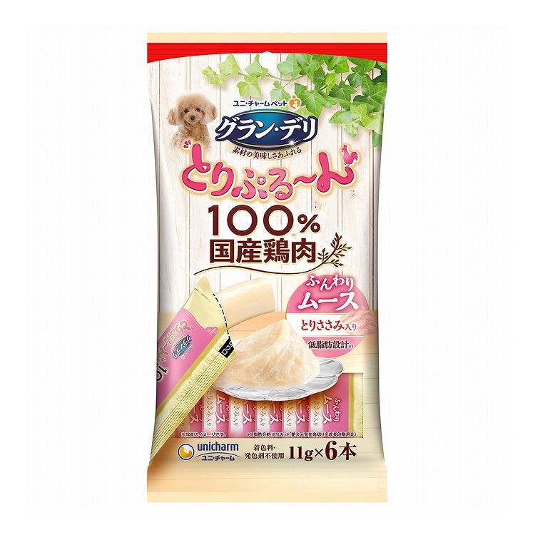 【商品説明】素材の美味しさあふれるおやつ♪・100％国産鶏肉を使用しました。・原産国は日本・着色料・発色剤不使用・ふんわりムースタイプ・コミュニケーションに挑戦♪・食べ悩み対策にも！・ひんやりおやつでも！お薬上手になれるかも！？●原材料(成分)肉類(鶏胸肉、ささみ)、動物性油脂、調味料、増粘多糖類、塩化カリウム●エネルギー約7kcal/1本●賞味／使用期限(未開封)24ヶ月※仕入れ元の規定により3ヵ月を切った商品は出荷致しません●保存方法別途パッケージに記載●原産国または製造地日本【送料について】北海道、沖縄、離島は送料を頂きます。