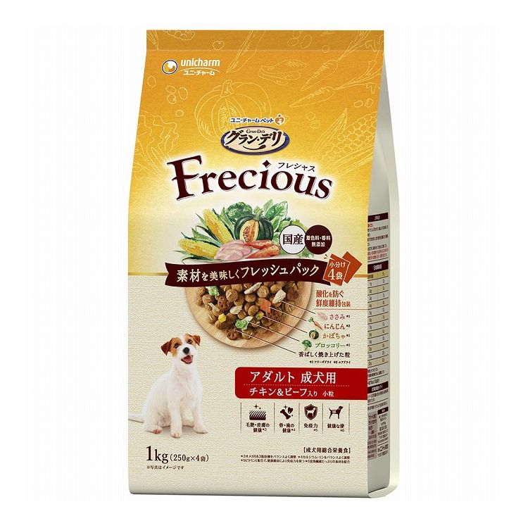 ユニ・チャーム【ペット用品】グラン・デリ フレシャス アダルト成犬用 超小型犬用 チキン＆ビーフ入り 1kg P-4520699680834★【国産 ドッグフード 犬用フード】【ユニチャーム】