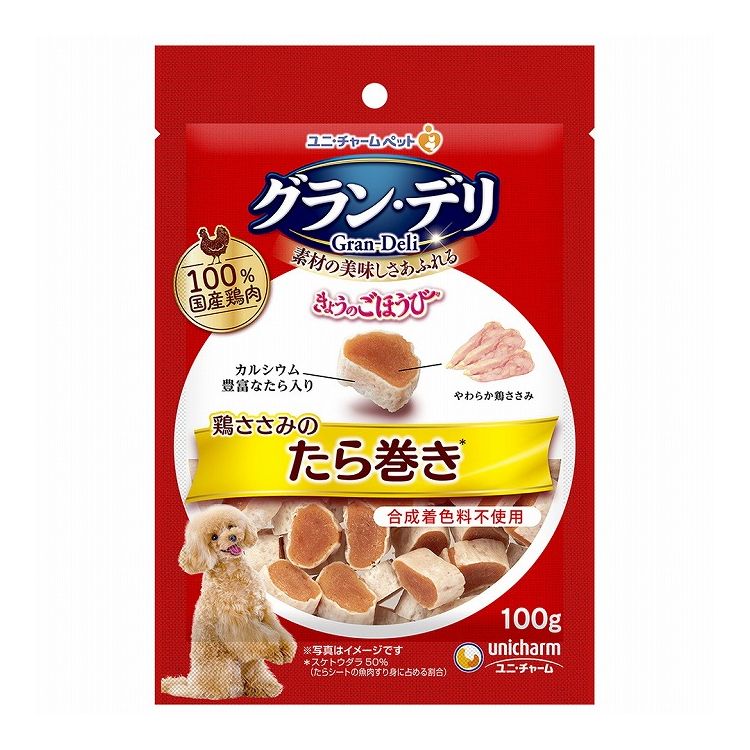 【12個セット】 ユニチャーム グラン・デリ きょうのごほうび 鶏ささみのたら巻き 100g【送料無料】