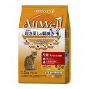 【2個セット】 ユニチャーム AllWell 早食いが気になる猫用 チキン味挽き小魚とささみフリーズドライパウダー入り 1.5kg【送料無料】