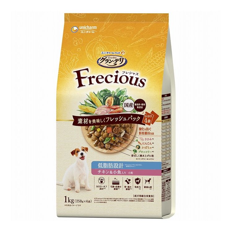 【4個セット】 ユニチャーム グラン・デリ フレシャス アダルト成犬用 低脂肪設計 チキン&小魚入り 1kg【送料無料】