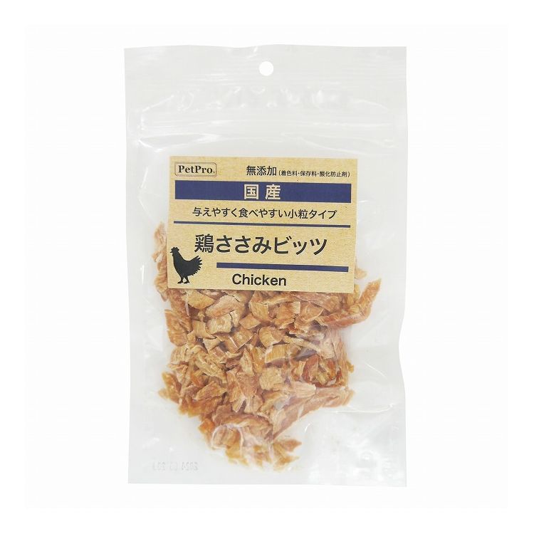 ペットプロ 国産おやつ 無添加 鶏ささみビッツ 60g 国産 日本製 犬用 犬 おやつ スナック ジャーキー ささみ