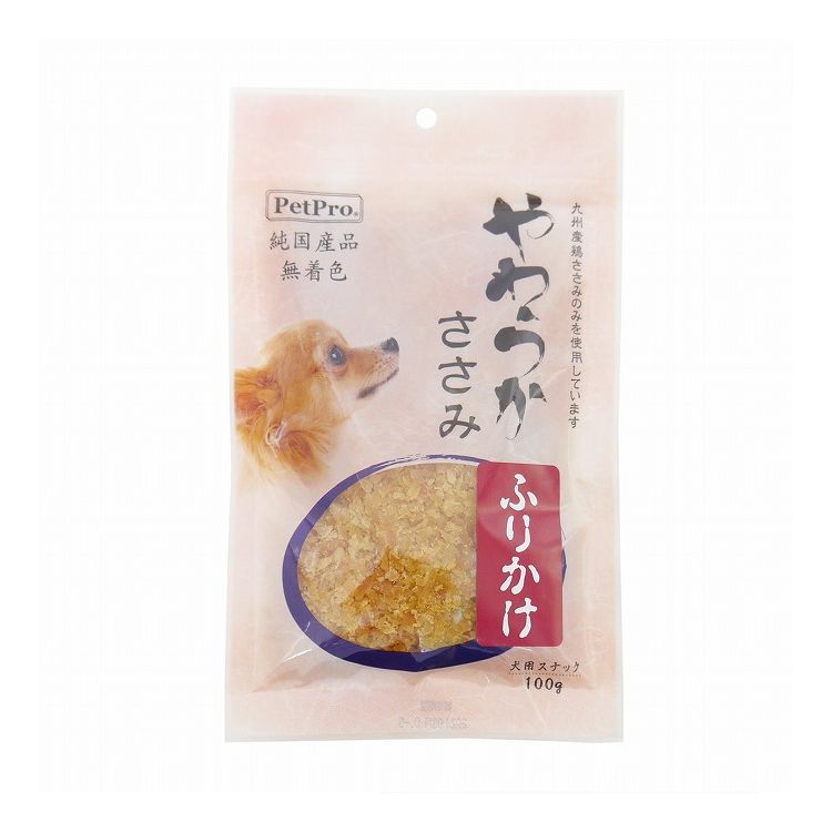 ペットプロ 純国産 やわらかささみ ふりかけ 100g 国産 日本製 犬用 犬 おやつ ス...