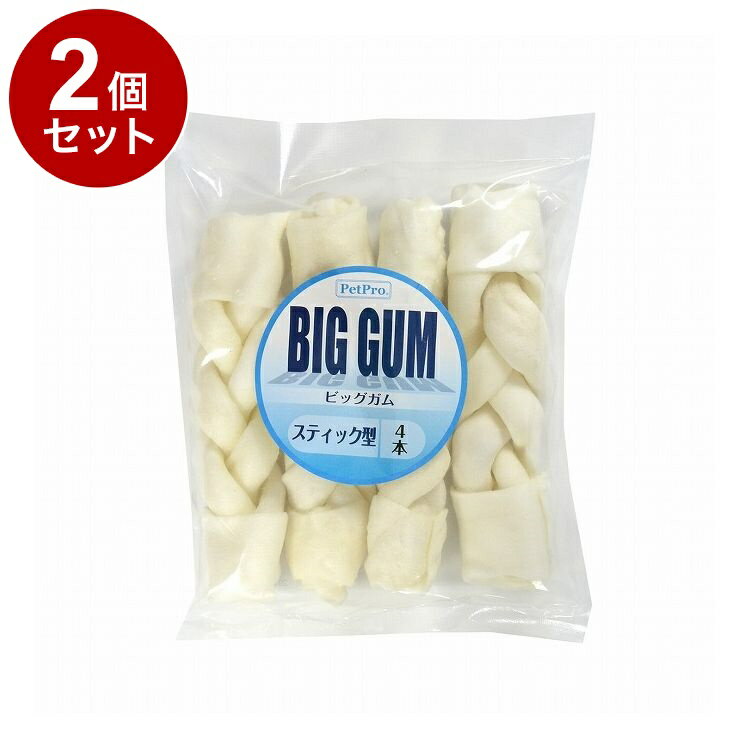 口香糖 - 【2個セット】 ペットプロ BIGガム スティック型 4本 犬用 犬 おやつ スナック ガム 大型 大きい【送料無料】