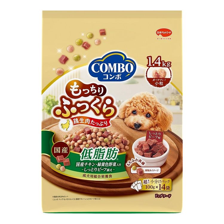 Natural - 日本ペットフード コンボ ドッグ もっちりふっくら 低脂肪 1.4kg (100g×14袋)