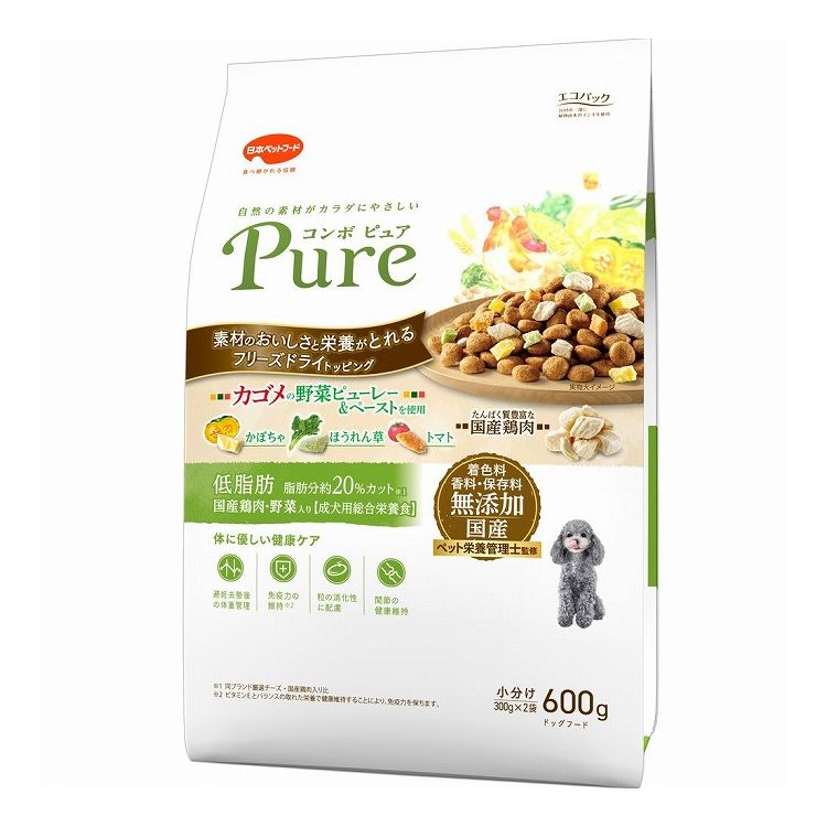 Domestic - 日本ペットフード コンボ ピュア ドッグ 低脂肪 600g