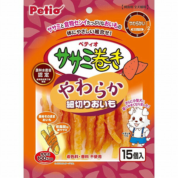 ペティオ ササミ巻き やわらか細切りおいも 15個入